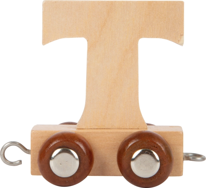 SMALL FOOT Drewniany wagonik do kolejki – litera T