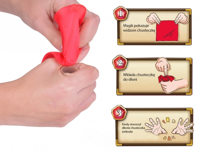 Sztuczka magiczna z znikającą chusteczką GR0694