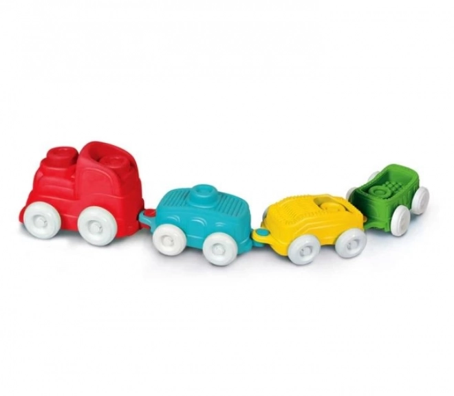 CLEMENTONI Soft Clemmy Sensoryczny Pociąg z Klockami