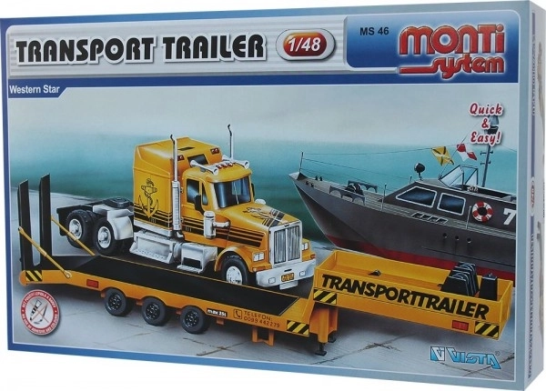 Zestaw Monti System MS 46 Transport Trailer Western Star 1:48 w pudełku 32x20,5x7,5cm
