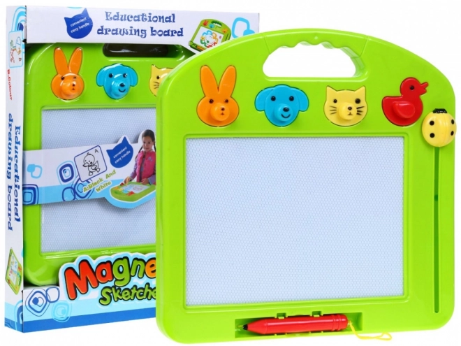 Tablica do rysowania Zenn Pen 3+ dla dzieci + 4 kolory + 4 pieczątki Zwierzęta