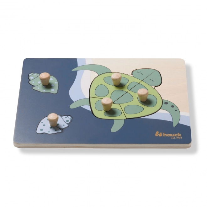 Drewniane puzzle - żółw