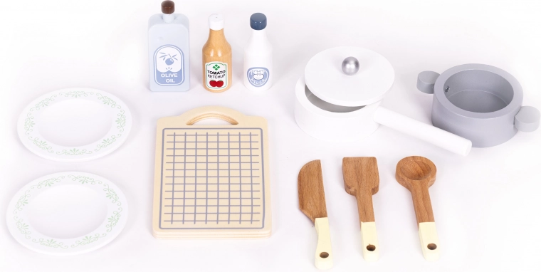 12 drewnianych dodatków w zestawie