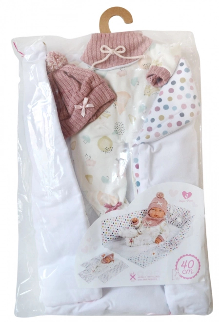 Ubranko dla lalki niemowlę New Born z dodatkami