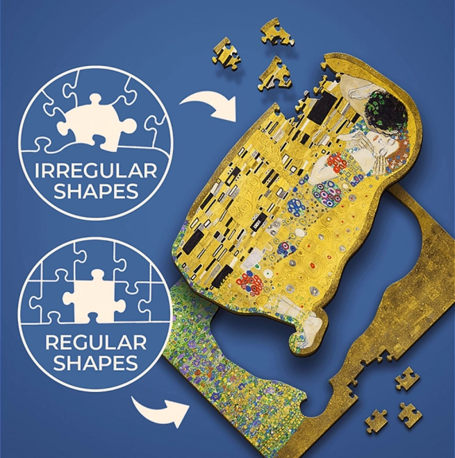 Drewniane puzzle Gustav Klimt - Pocałunek 200 elementów