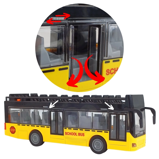 Autobus WOOPIE ze światłami i otwieranymi drzwiami