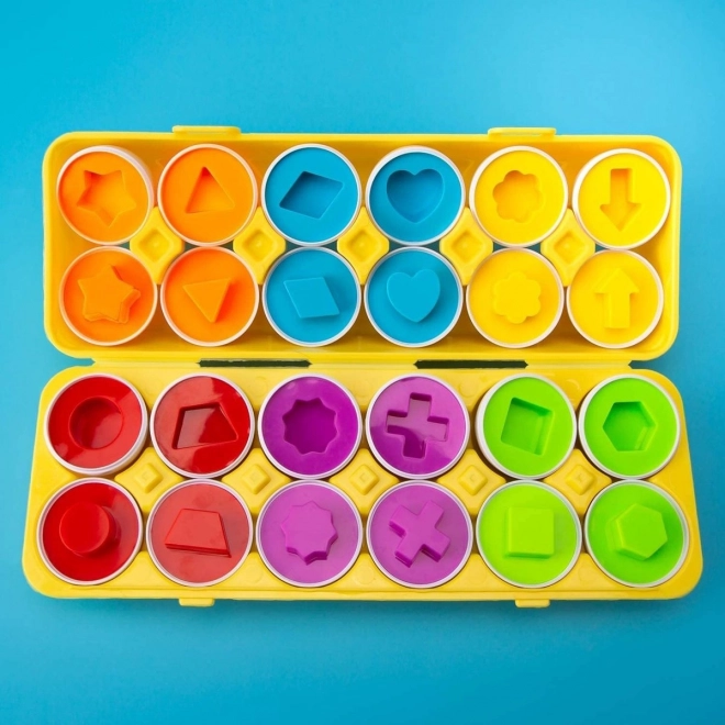 Montessori składane jajka WOOPIE - Łącz kształty i kolory