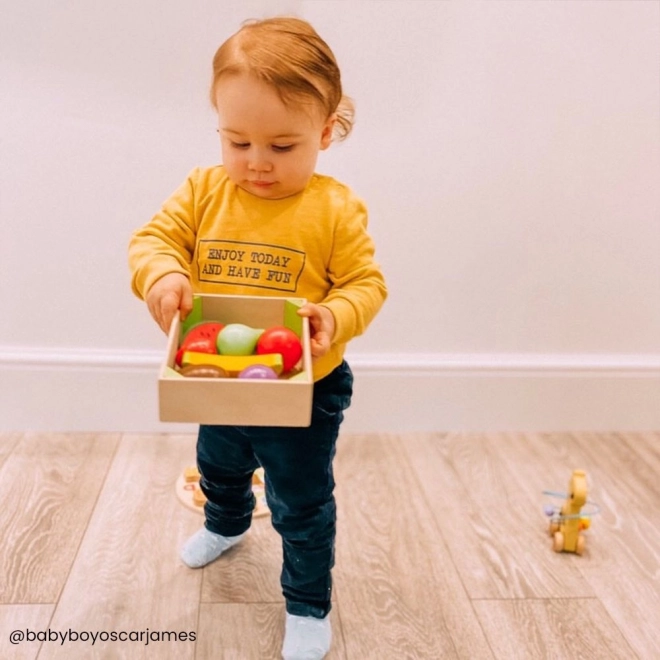 Skrzynka z owocami Drewniane zabawki Bigjigs Toys