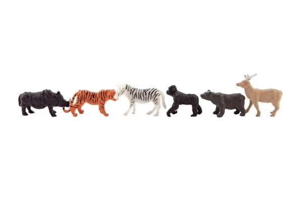 Mini zwierzątka safari ZOO plastik 5-6cm 12 sztuk w woreczku