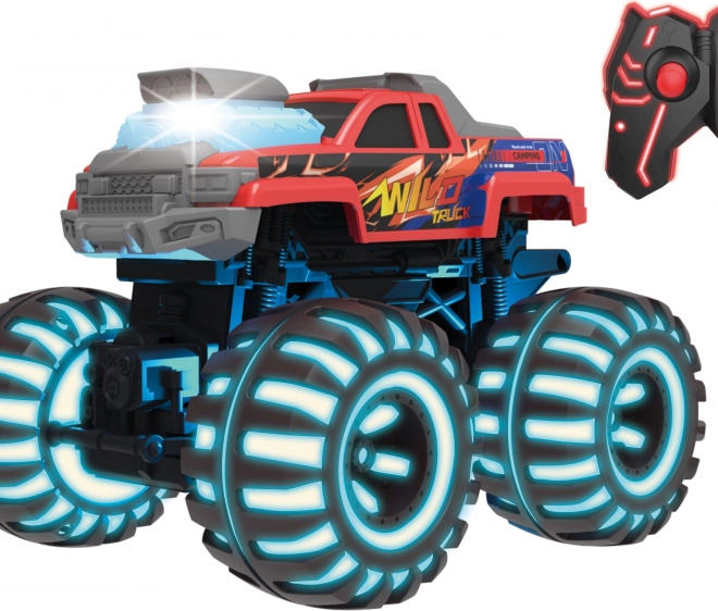 Auto Wild Truck RC z świecącymi kołami 26,5 cm