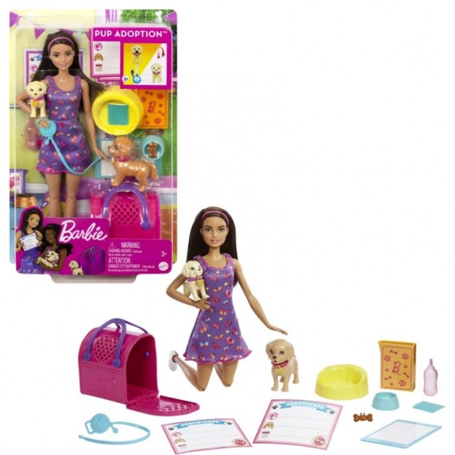 Barbie Lalka z pieskami HKD86