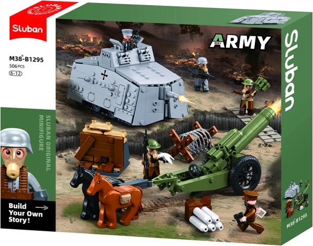 Zestaw klocków Tank Sluban Army z I wojny światowej