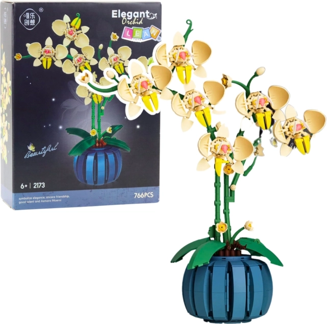 Klocki Orchidea w Doniczce Żółta 766 szt.