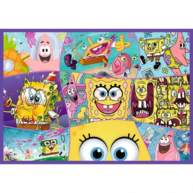 Puzzle 4x250 Zwariowany świat Sponge Boba
