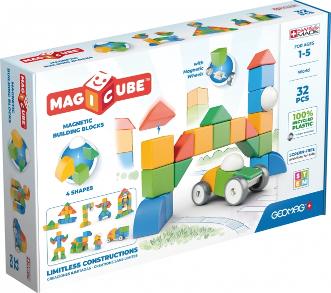 GEOMAG Magnetyczne kostki Magicube Shapes - Świat 32 elementy
