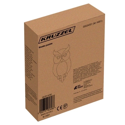 Drewniane puzzle sowa Kruzzel