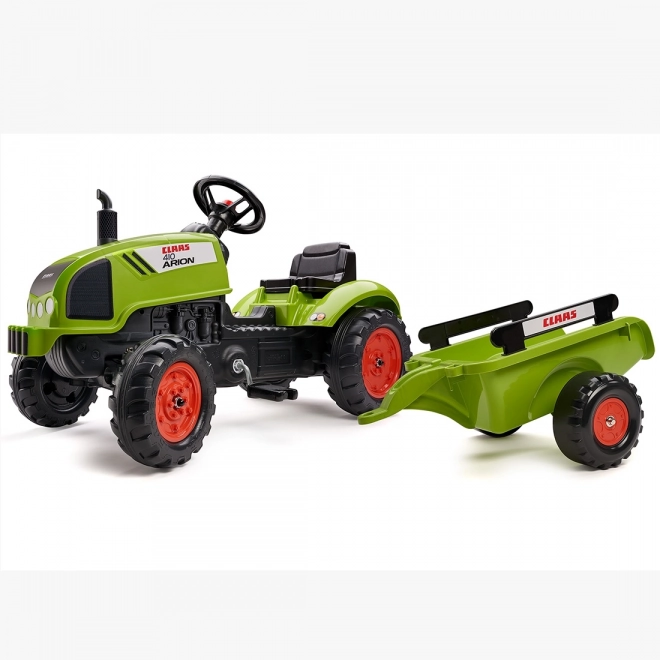 Traktor pedałowy Claas Arion 410 z przyczepką