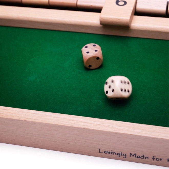 drewniana gra shut the box BIGJIGS TOYS