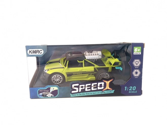 Zdalnie sterowane auto 1:20 z efektem dymu czerwone