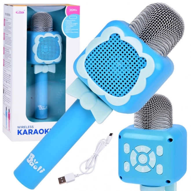 Bezprzewodowy mikrofon dla dzieci zabawa karaoke – Różowy