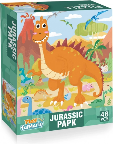 Puzzle z dinozaurami 48 elementów 60 × 44 cm