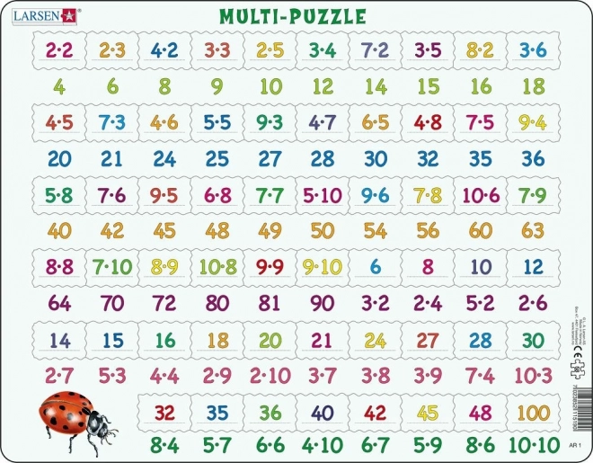 Puzzle Matematyczne Larsen: Mnożenie 81 Elementów