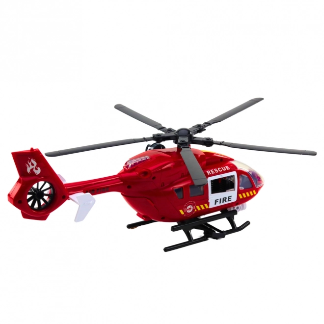 Strażacki helikopter ze światłami i dźwiękami 1:12