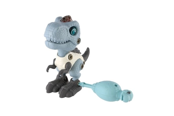 Dinozaur plastikowy do składania 12cm z wkrętakiem na baterie z światłem i dźwiękiem w pudełku 15x16x7cm
