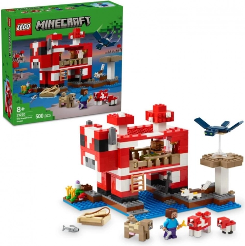 lego minecraft dom grzybo‑krowy