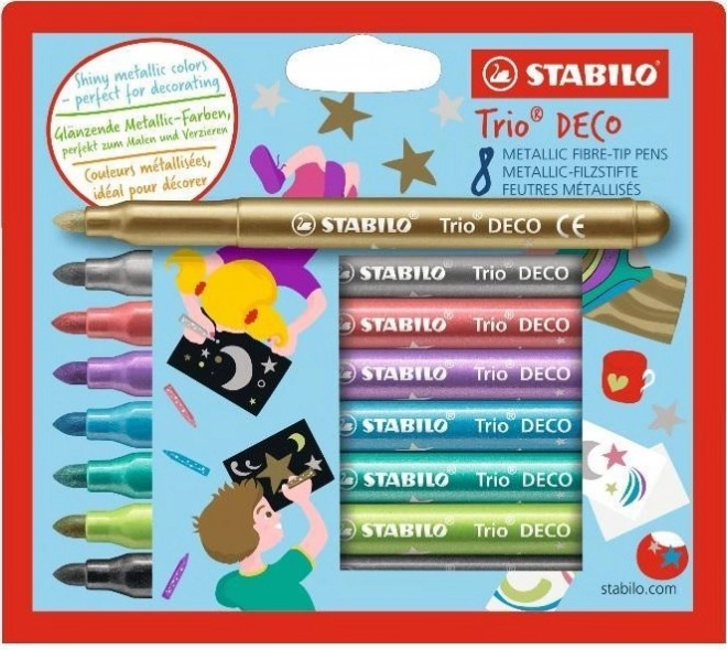 STABILO Trio DECO 8 flamastrów