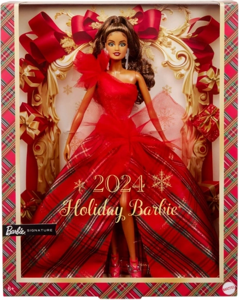 Brunetka Barbie na Święta