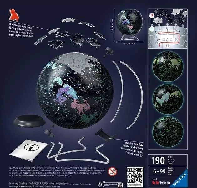 RAVENSBURGER Świecąca puzzleball Gwiezdny globus 190 części