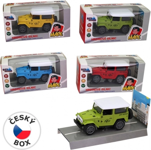Auto Jeep metalowe z mechanizmem pull-back