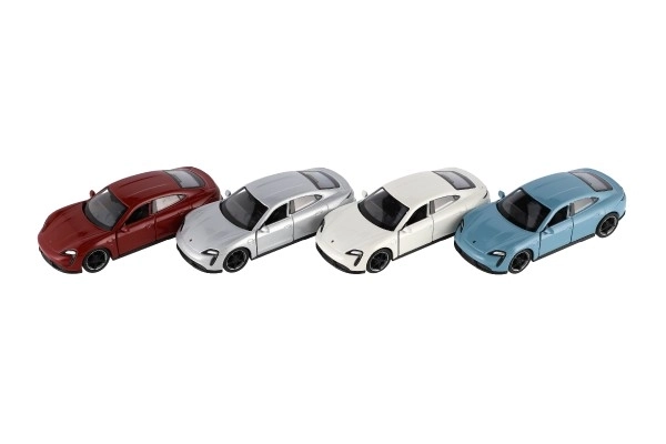 Auto Welly Porsche Taycan Turbo S metalowy/plastikowy 12cm 4 kolory na wyciąganym napędzie 12szt w pudełku
