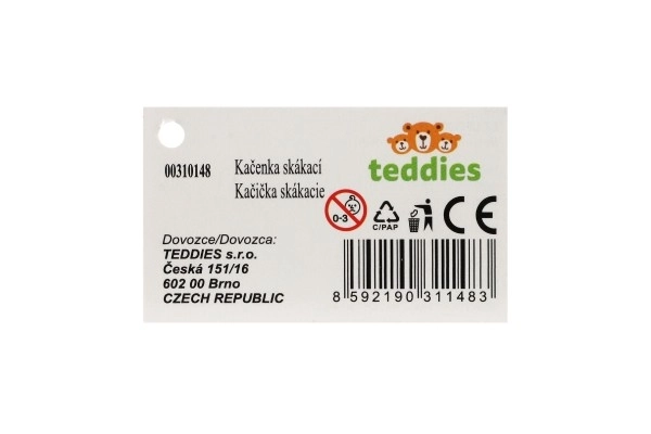 Skacząca plastikowa kaczuszka na kluczyk