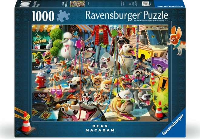 Puzzle z motywem spaceru z psami 1000 elementów