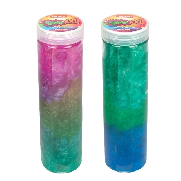Slime - masa błyszcząca 400g 20cm w plastikowej tubie 4 kolory 4 sztuki w pudełku