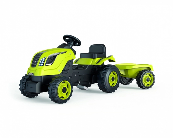 Traktor na pedały Farmer XL zielony z przyczepką