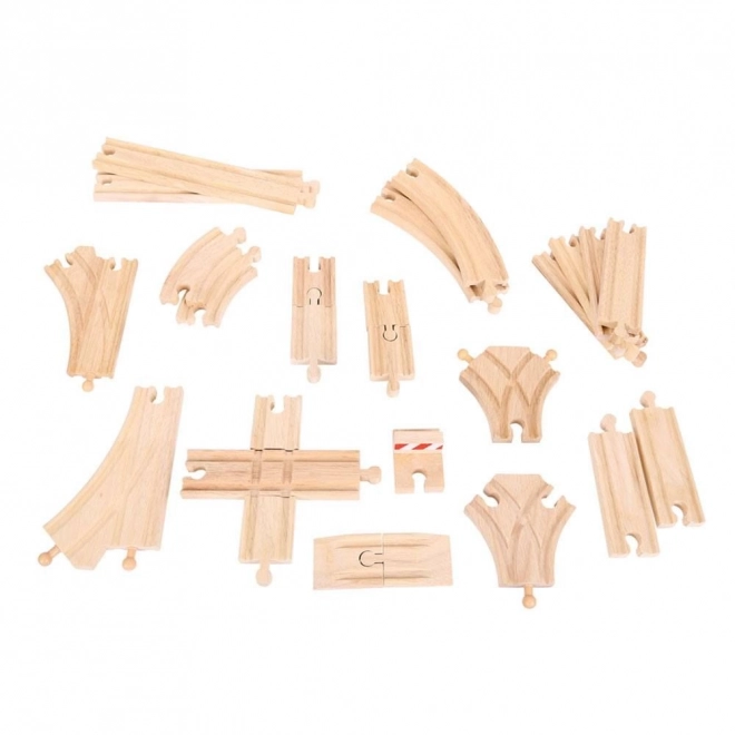 Bigjigs Rail Drewniane Tory Zestaw 25 Części