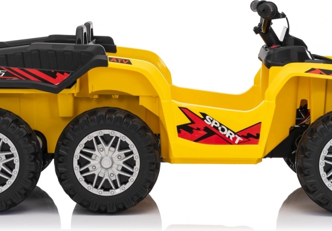 Żółty sportowy dziecięcy quad TX ATV