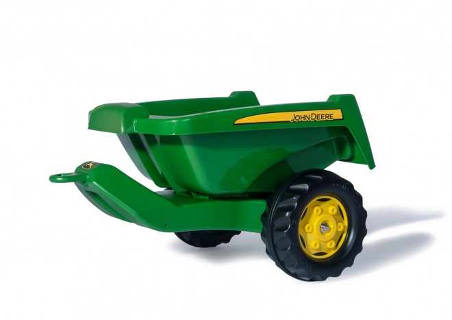 Zielona przyczepa Rolly Kipper do traktora John Deere