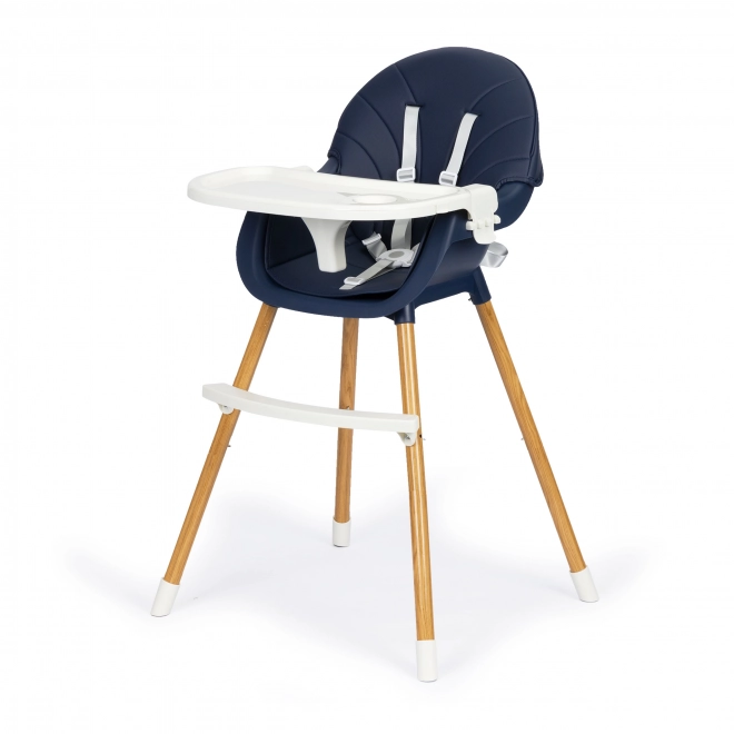 Ecotoys Krzesełko do karmienia 2w1 niebieskie