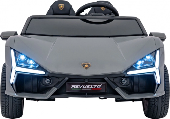 Elektryczny samochodzik dla dzieci LAMBORGHINI Revuelto XL – szary, 24 V, dwuosobowy