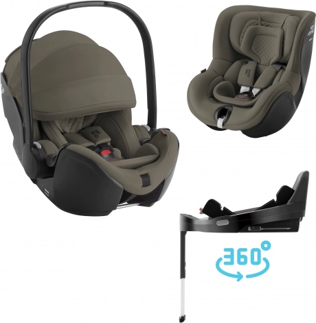 Zestaw fotelików samochodowych Baby-Safe Pro + Vario Base 5Z + Dualfix 5Z Lux, Urban Olive