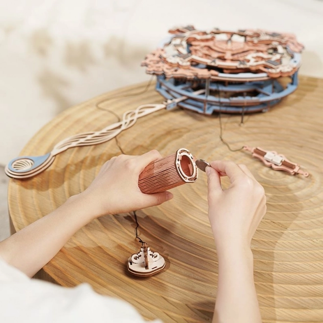 RoboTime 3D drewniane mechaniczne puzzle - Zegar ścienny