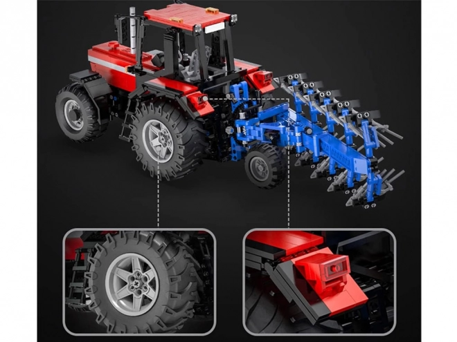 Duży zestaw bloków 1675-ele 1:17 Traktor + pług zdalnego sterowania ZA5251