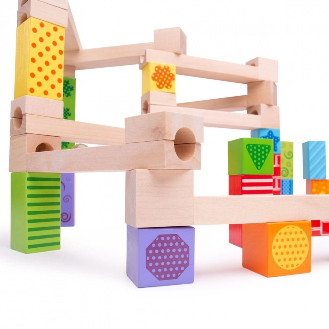 Bigjigs Toys Drewniana kulodrom kolorowy