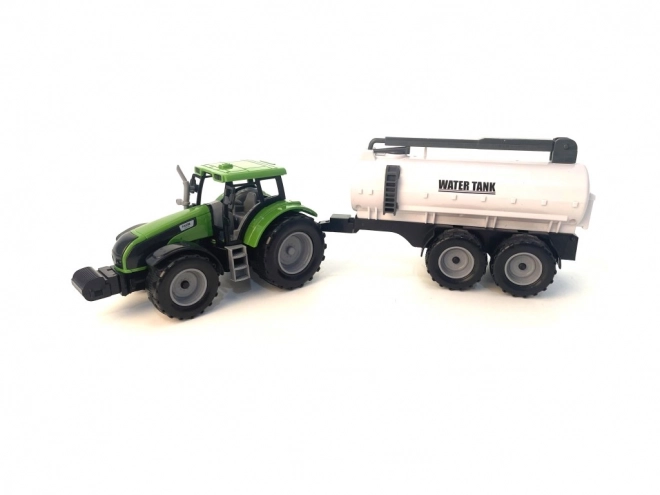 Traktor na sprężynę z przyczepą