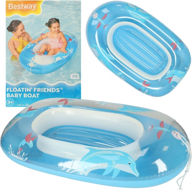 Dziecięca dmuchana łódka BESTWAY – Delfin