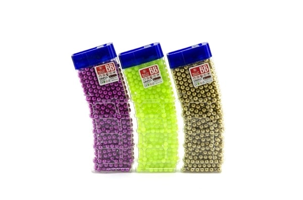 Kulki do pistoletu 800szt 6mm plastik 6 kolorów w plastikowym pudełku 7x17cm